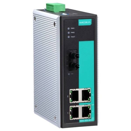 Коммутатор EDS-305-M-ST-T Ethernet Server 4 10/100BaseTx ports,1 multi mode(2Km) 100Fx port,t:-40/+75 | код 00-01191989 | MOXA