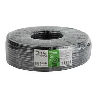 Кабель коаксиальный RG-6U 75 Ом CCS/(оплётка Al 64%) PE цвет чёрный 100м SIMPLE | код Б0044601 | ЭРА