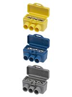 Набор клемм винтовых изолированных КВИ-3 для Al и Cu проводов (6,0мм2) (серая, синяя, желтая) TDM | код SQ0510-0606 | TDM