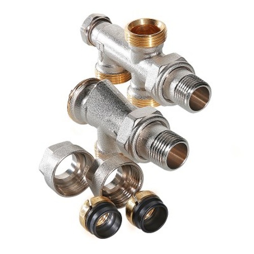 Термостатический узел для нижнего подкл. рад. Двухтрубная система (комплект) 1/2"х100% | код. VT.225K.N.E04100 | VALTEC