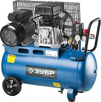 Компрессор поршневой Зубр Профессионал ЗКПМ-360-50-Р-2.2 масляный 360л/мин 50л 2200Вт | код 1209160 | ЗУБР
