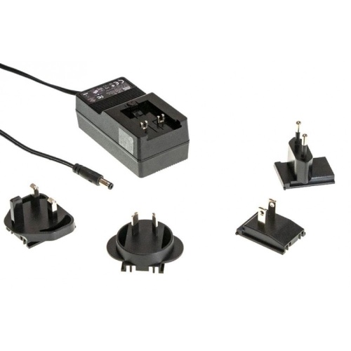 Адаптер AC-DC, 39.6Вт, вход 90...264B AC, 47...63 Гц, 135...370B DC, выход 18B/2.2A, изоляция 4242B AC, 94x48.4x40мм, -30...+70С, ТРЕБУЕТСЯ СЕТЕВАЯ ВИЛКА AC PLUG-EU | код GE40I18-P1J | MeanWell