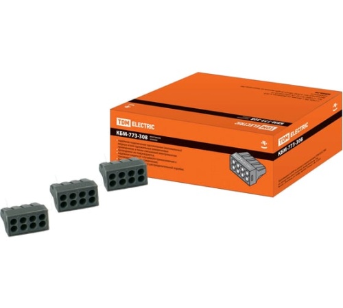 Строительно-монтажная клемма КБМ-773-308 (2,5мм2) TDM | код SQ0517-0004 | TDM