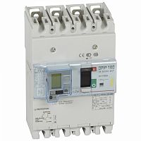Автоматический выключатель DPX3 160 -  термомагн. расц. - с диф. защ. - 16 кА - 400 В~ - 4П - 160 А | код. 420037 | Legrand 