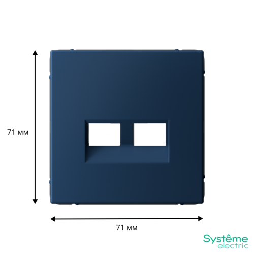 ARTGALLERY НАКЛАДКА двойная для информационных функций типа Keystone, АКВАМАРИН | код GAL001190 | Systeme Electric фото 2 ARTGALLERY НАКЛАДКА двойная для информационных функций типа Keystone, АКВАМАРИН | код GAL001190 | Systeme Electric фото 2