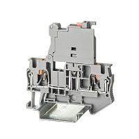 Клемма для предохранителя, зажим push-in, 2 точки подключения, 4 кв.мм, серая | код VPR-4-HESILED24 | DKC