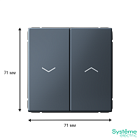 ARTGALLERY 2-клавишный ВЫКЛЮЧАТЕЛЬ ДЛЯ ЖАЛЮЗИ, 2х сх.4, 10А, механизм, быстрозажимные клеммы, ГРИФЕЛЬ | код GAL000719S | Systeme Electric