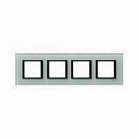 Рамка 4 поста UNICA CLASS, матовое стекло |  код. MGU68.008.7C3 |  Schneider Electric