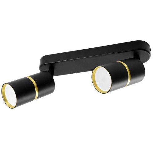 Светильник настенно-потолочный под лампу GU10 черн. зол. FERON 48643