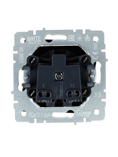 BRITE Роз. без з/к с з/ш 10А РСш10-2-БрМ мар. IEK | код BR-R13-10-K35 | IEK фото 2 BRITE Роз. без з/к с з/ш 10А РСш10-2-БрМ мар. IEK | код BR-R13-10-K35 | IEK фото 2