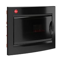 Щиток встраиваемый с дверцей 12 мод.,IP41, черный, с клеммным блоком 63А | код RB12B4TBD | DKC