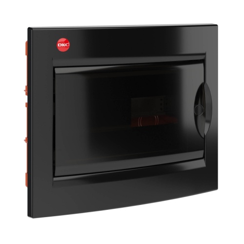 Щиток встраиваемый с дверцей 12 мод.,IP41, черный, с клеммным блоком 63А | код RB12B4TBD | DKC