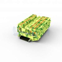 Клемма push-in проходная 3 контакта 2,5 мм2, заземляющая | код TPI2,5TWE | ПРОВЕНТО