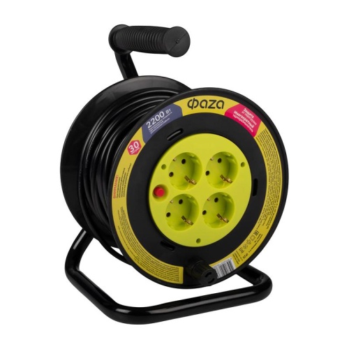 Удлинитель на катушке 4х30м с с заземл. CRG-04-3000 ФАZА 5063808 фото 11