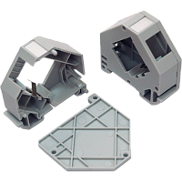 Бокс на DIN-рейку для установки модуля типа Keystone, серый | код LAN-DRF-10K/BX-GY | LANMASTER