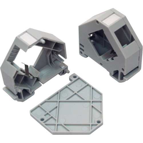 Бокс на DIN-рейку для установки модуля типа Keystone, серый | код LAN-DRF-10K/BX-GY | LANMASTER