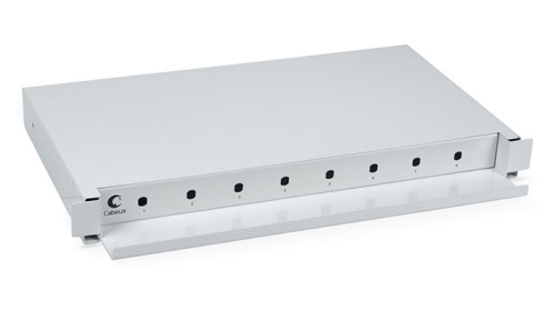 Cabeus ODF-19-8-ST Кросс бокс оптический 19 на 8 ST(FC) со сплайс-кассетой, выдвижной (без пигтейлов и проходных адаптеров) | код 7299c | Cabeus