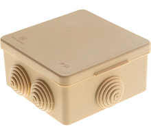Коробка расп. для о/п, 100x100x50мм (с отк кр) не распростр.горение HF полипропилен, уплотнительная втулка ВТ30, IP55, 8 вводов | код 67045НГ | RUVinil