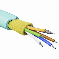 Кабель волоконно-оптический, распределительный, арамидные упрочняющие нити, для внутренней прокладки, нг(A)-HFLTx, 6 ОВ, категория O | код RNDT3C6AQ03-E | DKC
