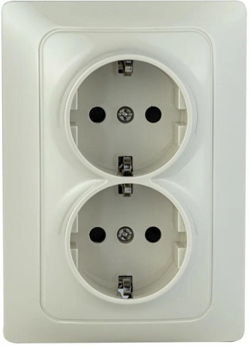 Розетка 2-м СП Bravo 16А 250В с заземл. защ. шторки механизм беж. | код С10Р6-003 | GUSI Розетка 2-м СП Bravo 16А 250В с заземл. защ. шторки механизм беж. | код С10Р6-003 | GUSI