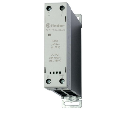 Реле модульное твердотельное выход 30А (60…440В AC) 24В DC функция "Произвольн. включ." 22.5мм клем. реле IP20 | код 773190248051 | FINDER Реле модульное твердотельное выход 30А (60…440В AC) 24В DC функция "Произвольн. включ." 22.5мм клем. реле IP20 | код 773190248051 | FINDER