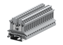 302906(50) Клемма винтовая на DIN рейку, сечение провод. 0,2-2,5 мм, черная, шт | код 302906 | SUPU