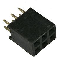 Гнездо для плат 2.54 мм RUICHI PBD 06, 6 контактов | код 63443 | Ruichi