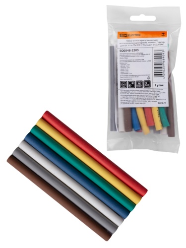 Набор трубок термоусаживаемых, клеевых ТТкНГ(3:1) Полицвет 6,4/2,0 TDM | код SQ0548-2205 | TDM Набор трубок термоусаживаемых, клеевых ТТкНГ(3:1) Полицвет 6,4/2,0 TDM | код SQ0548-2205 | TDM