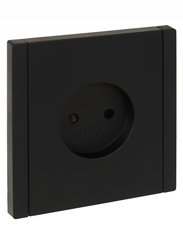 FORTE&PIANO Роз. без з/к с з/ш в/к 10А FP117 чер. IEK | код FP-R13-10-K02 | IEK