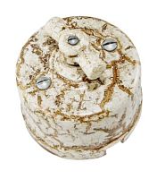 Выключатель фарфоровый поворотный с ручкой (бантик) 10А мраморный «Болонь» TDM | код SQ1820-0003 | TDM