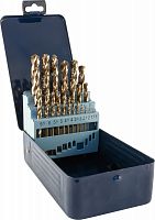 TDBS25K5 Набор спиральных сверл по металлу HSS Co в металлическом кейсе, d1.0-13.0 мм, 25 предметов | код TDBS25K5 | Thorvik