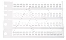 Шильдик маркировочный MP6-C, пластик, 64шт. в пластине, для цоколя 6W и реле SIR6W | код 2615827 | Relpol