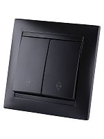 Выключатель на 2 направления 2 кл. 10А графит Лама TDM | код SQ1815-0607 | TDM