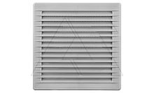 Решетка вентиляционная с сеткой квадратная 170х170мм с круглым выводом O150мм, пластик, серый | код 02-248 | airRoxy
