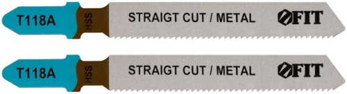 Набор полотен по металлу HSS фрезерованные волнистые зубья 76/51/12мм T118A (уп.2шт) FIT 40964 Набор полотен по металлу HSS фрезерованные волнистые зубья 76/51/12мм T118A (уп.2шт) FIT 40964