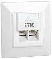 ITK Внутренняя информационная розетка RJ45 кат.5E UTP 2 порта | код CS2-1C5EU-2-1 | IEK