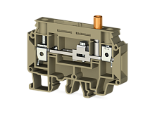 375 803, Клеммник измерительный с 1-м тест. разъемом, 10мм.кв., (бежевый), WGO2N | код 0.0.0.3.75803 | KLEMSAN