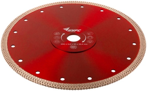 Диск отрезной алмазный универсальный, тонкий рез (сухая и влажная резка) 230х2,0х10х22,2 мм | код 37285 | FIT фото 2