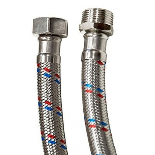 Подводка гибкая для воды 1/2' ВН 80см латунь (1430) | код 01430 | AQUALINK