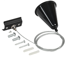 Комплект подвеса для ШП с тросом 1,5м черный IEK | код LT-SO0D-KPT-D15-K02 | IEK