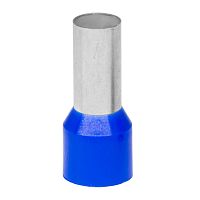 Наконечник-гильза с изолированным фланцем для жилы сечением 16кв.мм, длина контактной части 12мм, синий (НШВИ 16-12) | код IF16-12BL | DKC