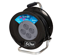 Удлинитель на катушке 4х50м с заземл. 16А ПВС 3х1.5 Космос | код YKKsm50m-4g-Z(16A) | КОСМОС
