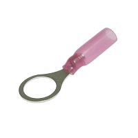 Наконечник кольцевой изолированный RUICHI RV1.25-10 HST, 19 А, 22-18 AWG, красный, латунь луженая | код 108145 | Ruichi