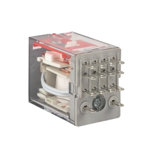 Реле промежуточное с кнопкой и мех, Индикацией RPAt 22/4 5A 230В AC AVERES | код rpat-22-4-230AC | EKF фото 3