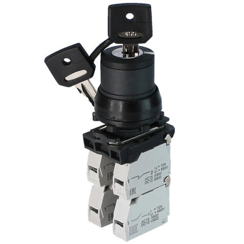 Переключатель управления ПЕ-172 исп.1, 4з, 10А, 660В, замок на 2 положения 0 +90° (ключ в положении включено не вынимается), IP40, переключатель управления (ЭТ) | код ET000289 | Электротехник