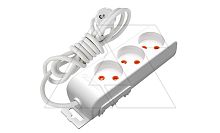 Ri-tech - Удлинитель 3x2P, нем. ст., со шторками, кабель 2x0,75мм?, 2м, белый | код 001-175-390002-02-00 | Mutlusan