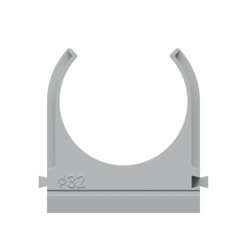 Крепеж-клипса для пластик. труб d32мм сер. (уп.50шт) КМ LO67227 фото 2