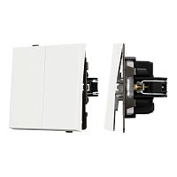 Механизм выключателя двухклавишный непроходной SWT-TENDO-MK02-SFPL-WH 230В 10А Arlight 054547