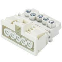 Розеточный разъем в панель, 5 полюсов, углубленный монтаж, винтовая фиксация, номинальное напряжение: 250/400V, номинальный ток: 16A, цвет: белый, серия gesis GST15i5 | код 91.951.9053.0 | Wieland