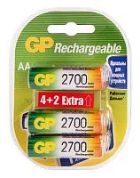 Аккумулятор GP Rechargeable 2700AAHC4/2 AA NiMH 2700mAh (6шт) блистер | код 1606867 | GP
